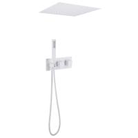 Душевая система ABBER Daheim AF8255W скрытого монтажа без излива, термостат, белая матовая