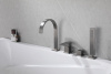 Смеситель ABBER Wasserfall AF8613NG на борт ванны, никель