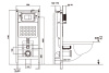 Комплект подвесной унитаз ABBER Rechteck AC1220TC белый, с закрытым дном с инсталляцией AC0105 и кнопкой AC0121 хром глянцевый