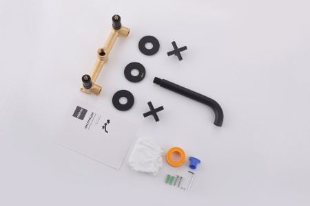 Смеситель ABBER Wasser Kreis AF81121B для раковины, черный матовый