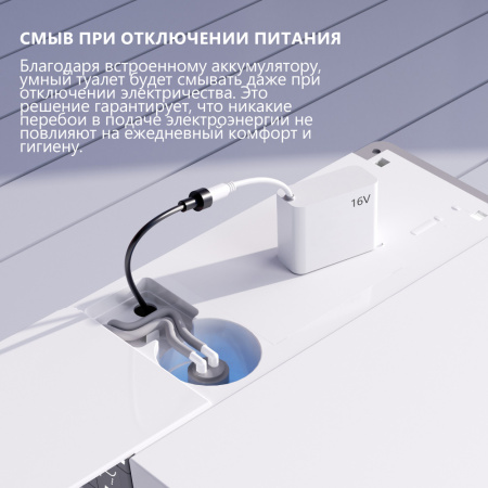 Комплект ABBER подвесной электронный унитаз-биде Bequem AC1120S с инсталляцией AC0101P2