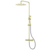 Душевая стойка ABBER Wasser Kreis 316 AF8160BG без излива, термостат, брашированное светлое золото